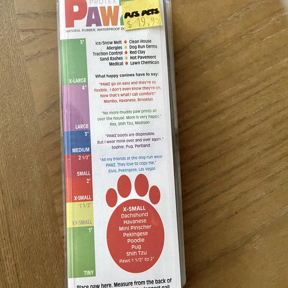 PAWZ Reusable boots XS $19.99 NWT - Picture 2 of 3
